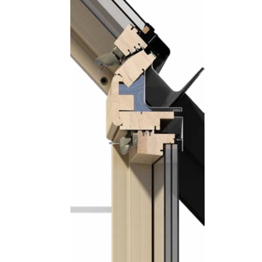 Dffh Rids Dachgewerk Fassadenanschlussfenster DFFH festverglast Holz 66 x 75 cm 3 ...