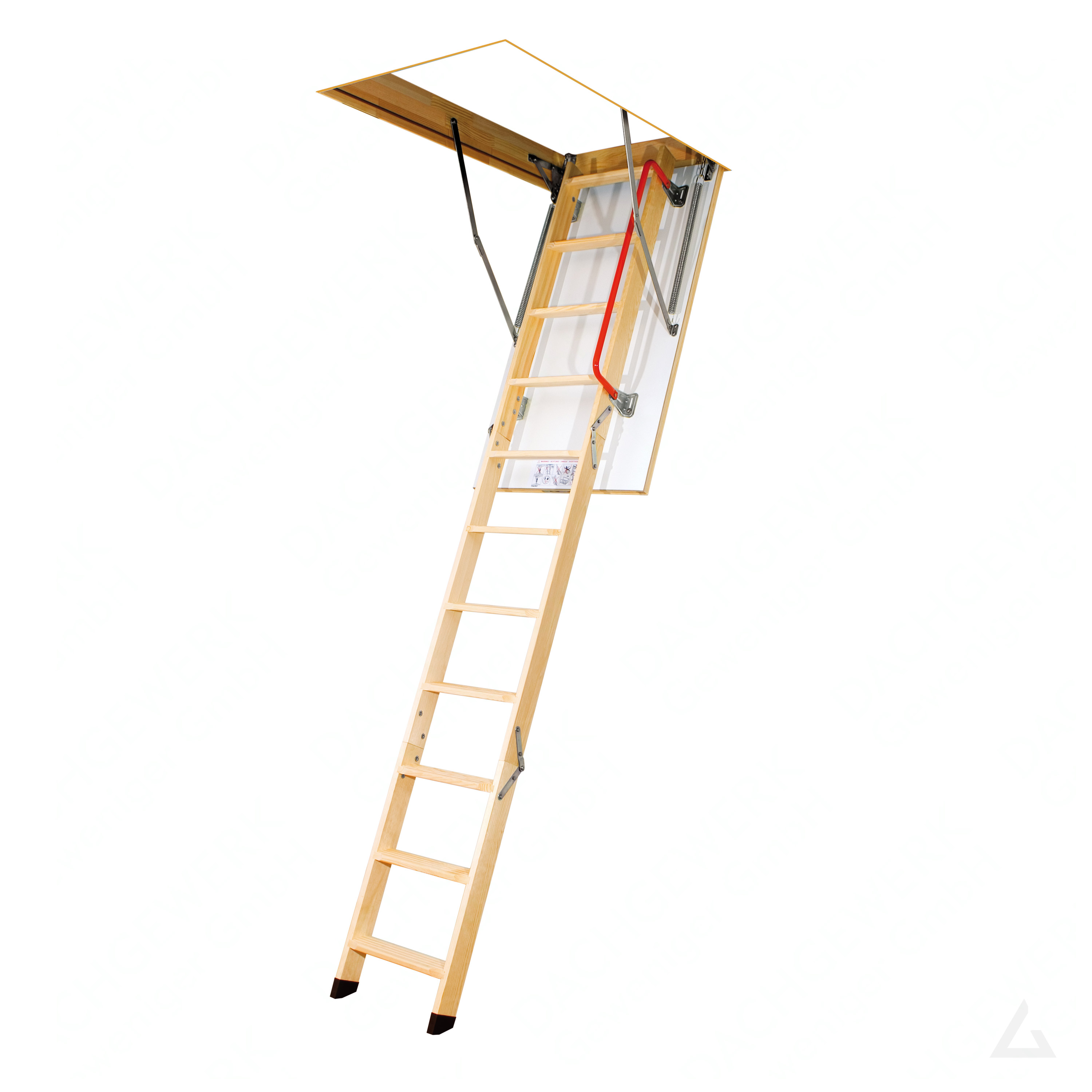 Bodentreppe H280 60x130 Holztreppe 130x60 Speichertreppe mit Handlauf LWK FAKRO 