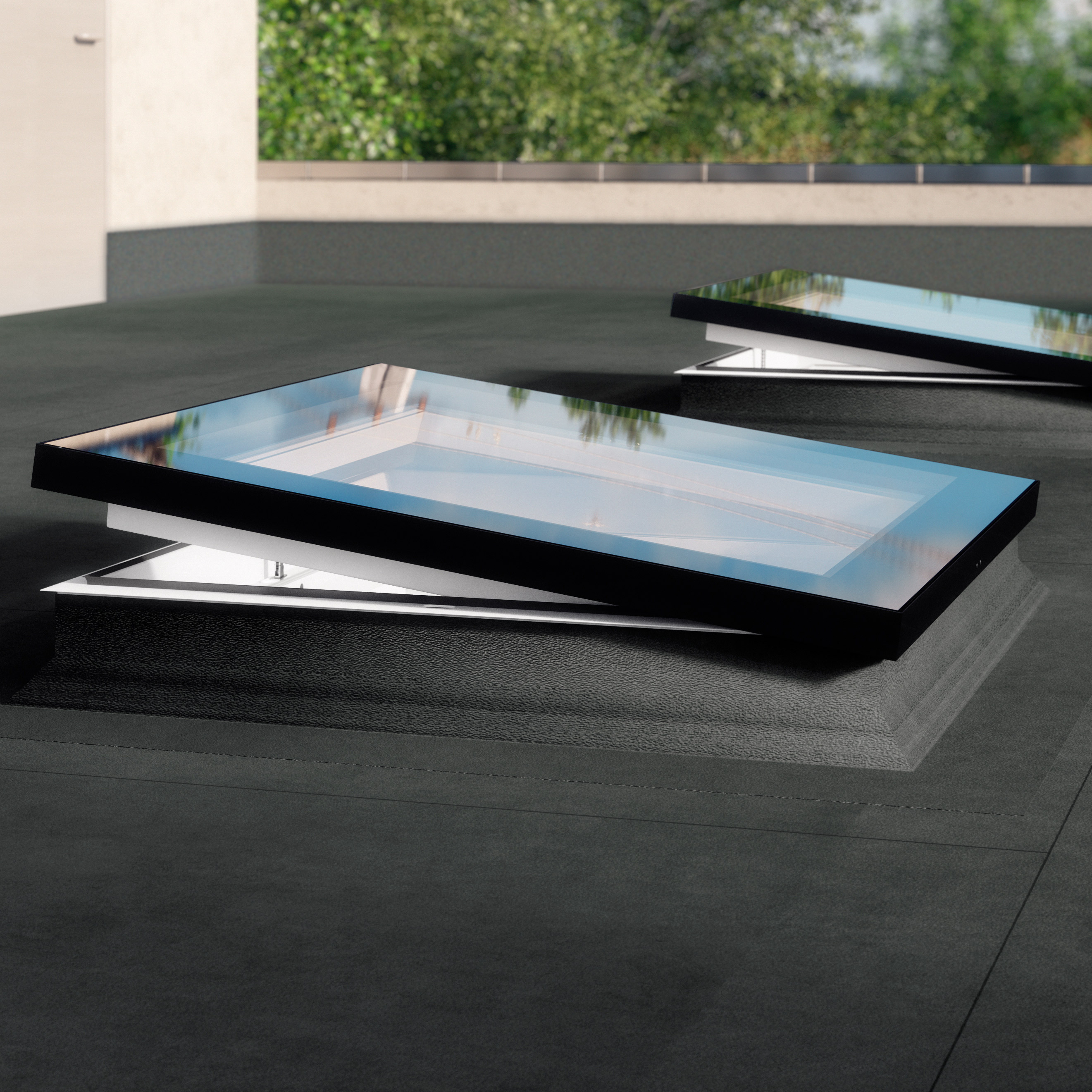 FAKRO DXF DU8 120x120 Flachdachfenster, festverglast, VSG Passivhaus ...